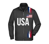 Felpa Unisex Full Zip - Copa America USA - Super vestibilità Top qualità (IT, Testo, XL, Regular, Regular, Blu)