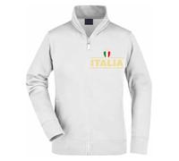 Felpa Unisex Full Zip - Italia Fan Club - Super vestibilità Top qualità (IT, Testo, M, Regular, Regular, Bianco)