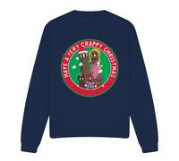 Felpa unisex per adulti con scritta "Have A Very Crappy Christmas" (Blu navy) 50% cotone, 50% poliestere. Design: stampato. Scollo: girocollo. Polsini: elasticizzati. Manica: lunga. Vestibilità: regol