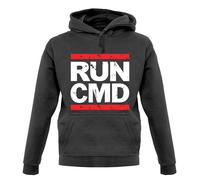 Felpa Unisex Run CMD - Codice - Hacker - Sviluppatore - DMC - Band - Geek - Nerd
