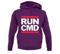 Felpa Unisex Run CMD - Codice - Hacker - Sviluppatore - DMC - Band - Geek - Nerd