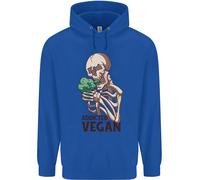 Felpa Uomo Addicted Vegan Skeleton Che Mangia Verdure