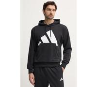 adidas Homme Essentials Big Logo French Terry Hoodie, Black/White, M