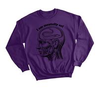 Felpa Uomo Anguilla Brain Mental Health Awareness Maglione Ansia Emozionale #MHA