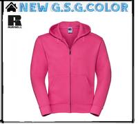 Felpa uomo Authentic Full Zip con cappuccio e tasca a marsupio russell