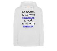 Felpa Uomo Bambino Bellissimo Interista Mamma Papà Internazionale Amala Inter