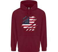 Felpa Uomo Bandiera USA Giorno Dell'Indipendenza Calcio