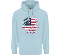 Felpa Uomo Bandiera USA Giorno Dell'Indipendenza Calcio