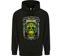 Felpa Uomo Brazilian Jiu Jitsu Skull MMA Martial Arts