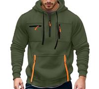 Felpa Uomo - Cappuccio Integrato Maniche Lunghe E Stampa Frontale Sottile Tessuto Confortevole Perfetta per Un Outfit Casual-Urbano O attività All'Aperto