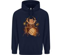 Felpa Uomo Cat Drummer Drumming
