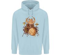Felpa Uomo Cat Drummer Drumming