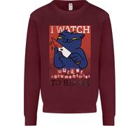 Felpa Uomo Cat I Watch Murder Documentaries To Relax