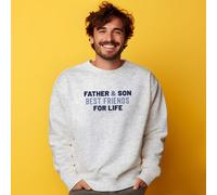 Felpa Uomo Colore Grigio, FATHER AND SON BEST FRIENDS FOR LIFE