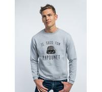 Felpa Uomo Colore Grigio, JE SUIS TON PAPOUNET