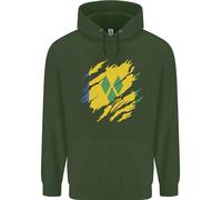 Felpa Uomo Con Bandiera Di Saint Vincent E Grenadine