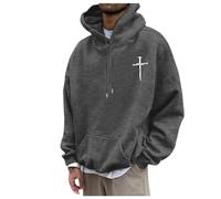 Felpa Uomo con Cappuccio Basic, Felpa Trekking Uomo, Manica Lunga con Coulisse Patchwork Pullover Casual Confortevole Fodera con Tasche per Casual Sportivo