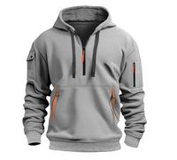 Felpa Uomo con Cappuccio, Felpa Mezza Zip Uomo Hoodies Sweatshirt Pullover Tops A Maniche Lunghe Felpa in Pile con Tasche Invernale Elegante Hoodie, Sportiva, Casa, Palestra, Jogging, Tempo Libero