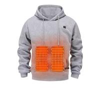 Felpa Uomo con Cappuccio Felpa Uomo,Riscaldante USB A Cinque Zone Casual Hoodie Tinta Unita Calda da Esterno Hoodie in Peluche Lunghe Taglie Grandi per Sport all'Aria Aperta Felpe Uomo Inverno