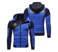 Felpa Uomo con Cappuccio Stampato Cob.ra kai, Magliaone di Felpato, Giacca Felpa Stampata Moda Casual Sport Top, Aperte(Blue,5XL)