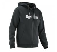 Felpa Uomo con Cappuccio Zip ME Corporate Red Chili Cotone Biologico Riciclato Obsidian M