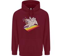 Felpa Uomo Con Pug Unicorn