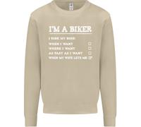 Felpa Uomo Con Scritta Divertente 'Sono Un Biker Quando Mia Moglie'