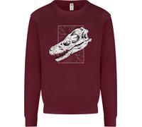 Felpa Uomo Con Teschio Di Velociraptor Dei Dinosauri