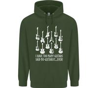 Felpa Uomo Con Troppi Chitarre Ha Detto Nessun Chitarrista