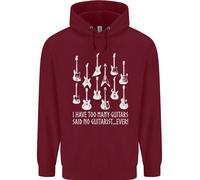 Felpa Uomo Con Troppi Chitarre Ha Detto Nessun Chitarrista