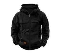 Felpa Uomo con Zip Invernale Cotone Felpa Manica Lunga Cappuccio Lavoro Offerta Hoodie Zip Cerniera Sportiva Slim Jacket Giubbotto Aderente Vintage Sweatshirt Maglia Running Maglione Abbigliamento