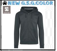 Felpa uomo con zip lunga con cappuccio Spazzolato e antipilling all'interno