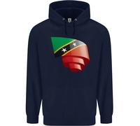 Felpa Uomo Curled Saint Kitts And Nevis Flag Day Football