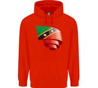 Felpa Uomo Curled Saint Kitts And Nevis Flag Day Football