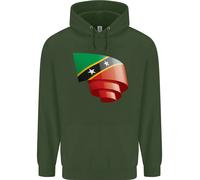 Felpa Uomo Curled Saint Kitts And Nevis Flag Day Football