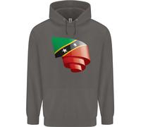 Felpa Uomo Curled Saint Kitts And Nevis Flag Day Football