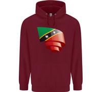 Felpa Uomo Curled Saint Kitts And Nevis Flag Day Football