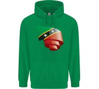 Felpa Uomo Curled Saint Kitts And Nevis Flag Day Football
