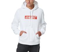 felpa uomo DIESEL s-ginn felpa con cappuccio WHITE BIANCO 419706