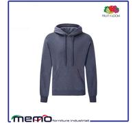 felpa uomo donna nera bianca con cappuccio fruit of the loom per ragazzo ragazza