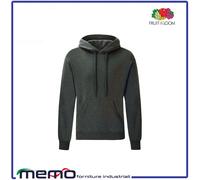 felpa uomo donna nera bianca con cappuccio fruit of the loom per ragazzo ragazza