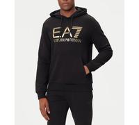 Felpa Uomo EA7 Emporio Armani Cappuccio Cotone Garzato Tasca 7M001190 UC001 Nero