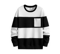 Felpa Uomo Girocollo Felpa Senza Cappuccio Uomo Cotone, con Stampa Cotone Maniche Lunghe Taglie Forti Basic Top in Basic Crew Neck Felpa Nera Uomo Ideale per L'Estate E L'autunno