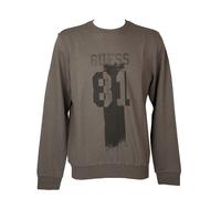 Felpa uomo GUESS maglia manica lunga puro cotone con logo stampato articolo X3BQ