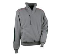 Cofra Safety Felpa da lavoro Fast V027-0-02.Z/6 in pile con zip e ampie tasche Grigio XXL