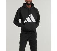 Felpa uomo inverno Adidas Essentials Big Logo IN6159 nero-bianco