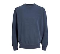 JACK & JONES Jjecharge Faded Sweat Crew Neck Noos Maglia di Tuta, Blu (Mood Indigo), L Uomo