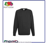 FELPA UOMO LEGGERA garzata estiva colorata girocollo FRUIT OF THE LOOM in cotone