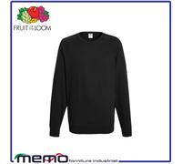 FELPA UOMO LEGGERA garzata estiva colorata girocollo FRUIT OF THE LOOM in cotone