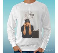 FELPA UOMO LEGGERA SWEATER BIANCO " JIM CARREY FUNNY CULT "